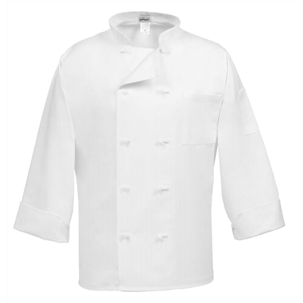 NEW FAME unisex classic chef mesh back coat in white